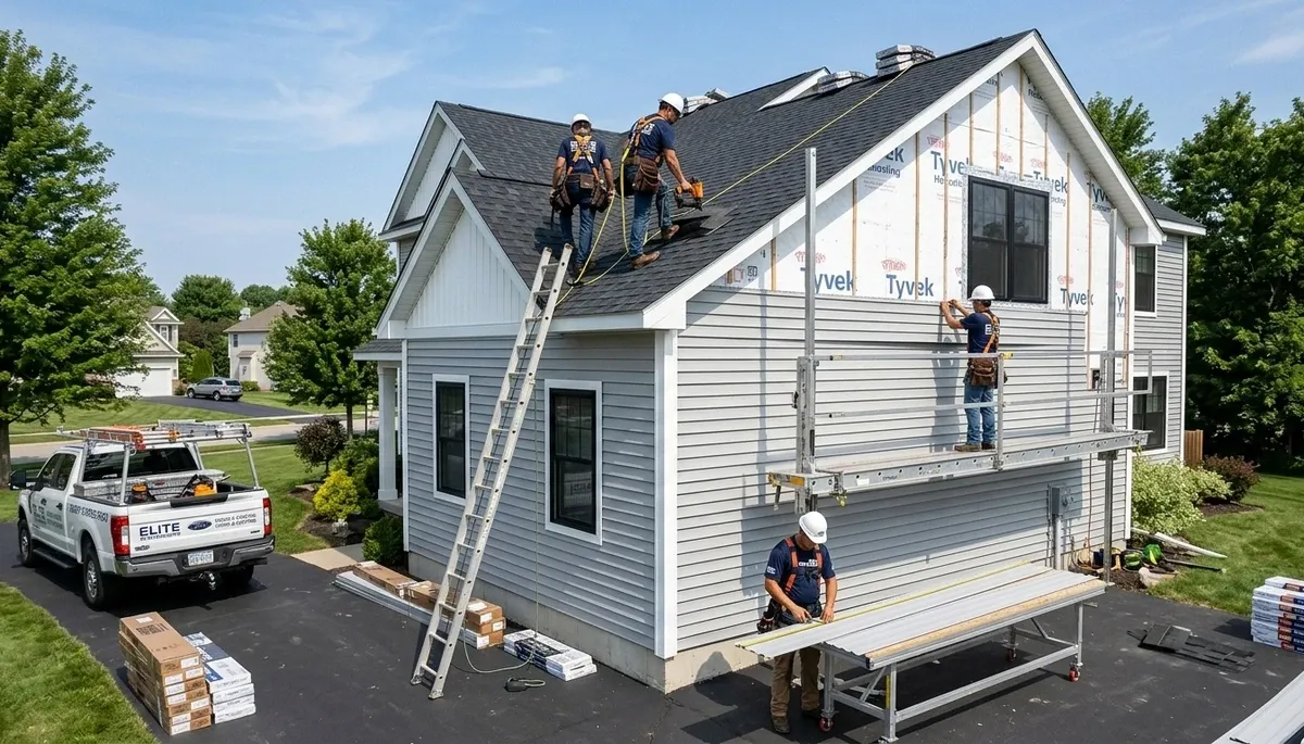 Professional vinyl siding installation on home exterior in Orlando, FL by Next Level Exteriors