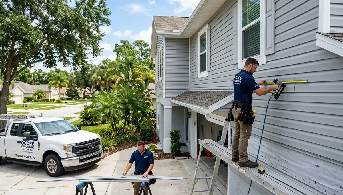 Vinyl siding installation by professional contractors in Orlando FL homes